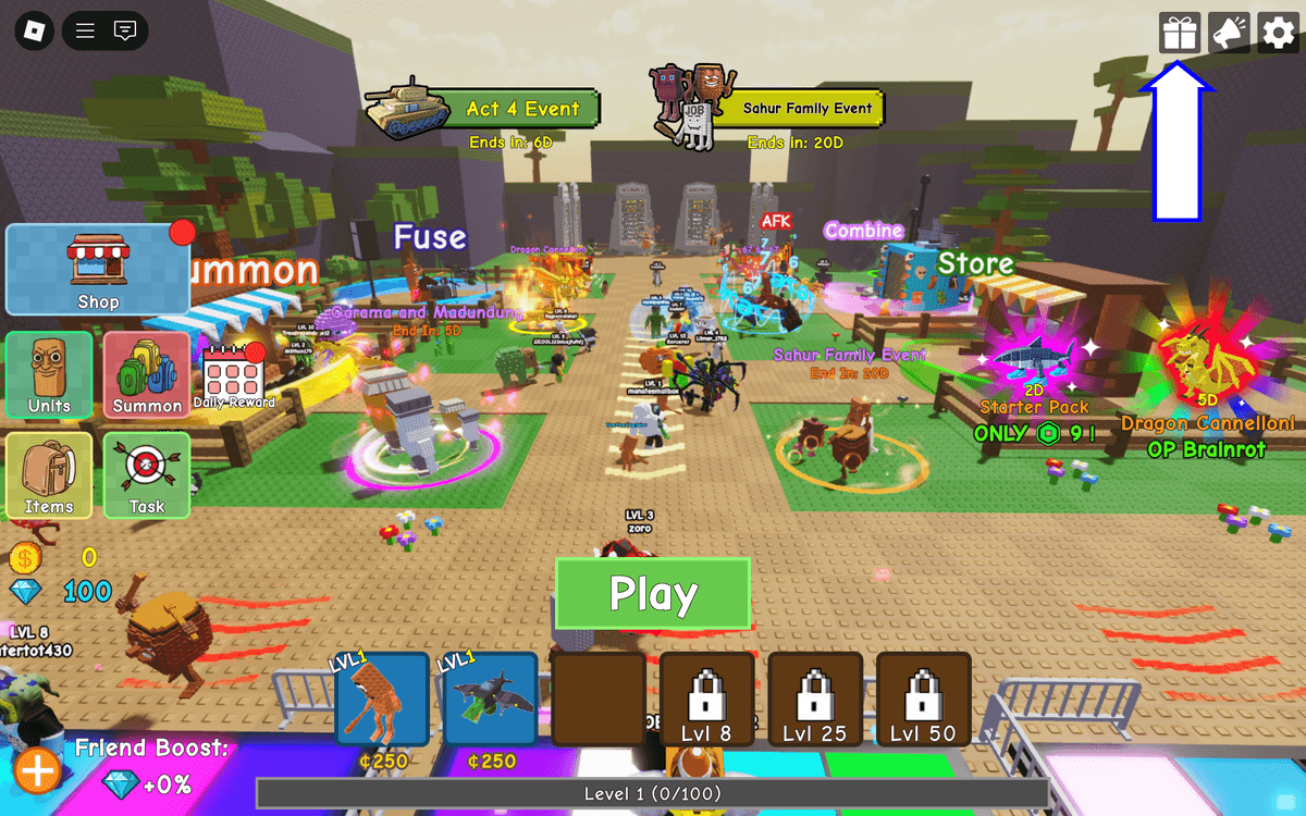 Brainrot Tower Defense Gameplay Screenshot 1