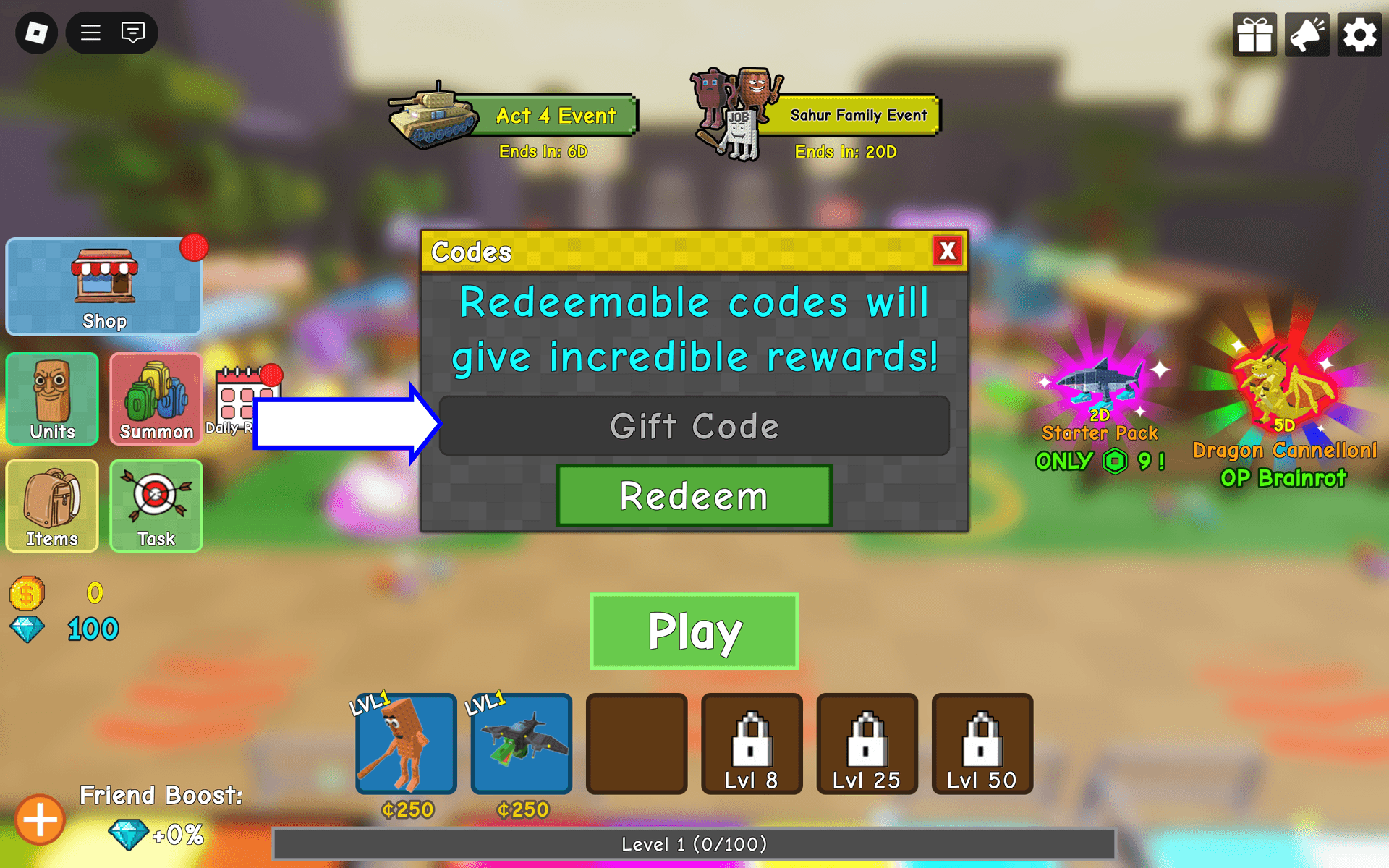 Brainrot Tower Defense Tower List